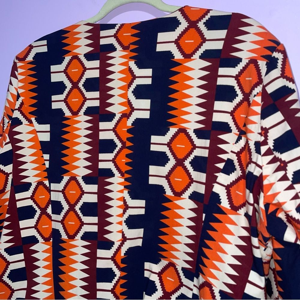 New D'iyanu African Tribal Print Stretch Blazer Women 3x Art To Wear Maximalism — image 5 of 8